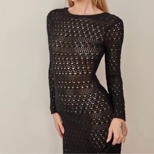 Reformation crochet dress maxi